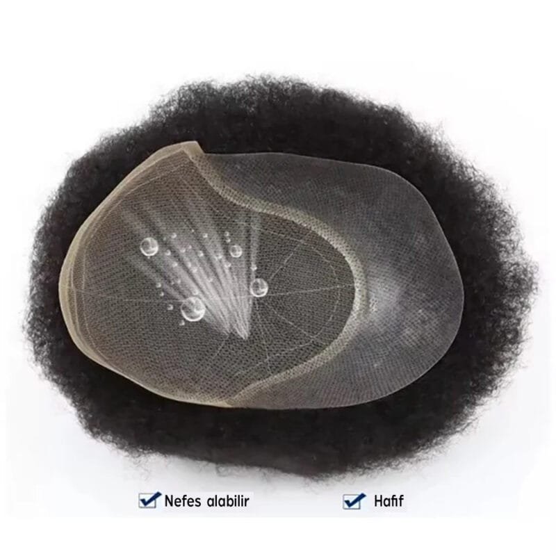 TOUPEE.TR Afro Fransız Dantel Protez Saç