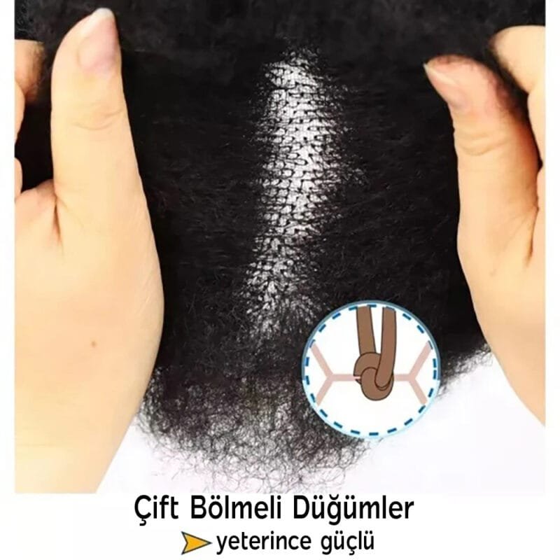 TOUPEE.TR Afro Fransız Dantel Protez Saç