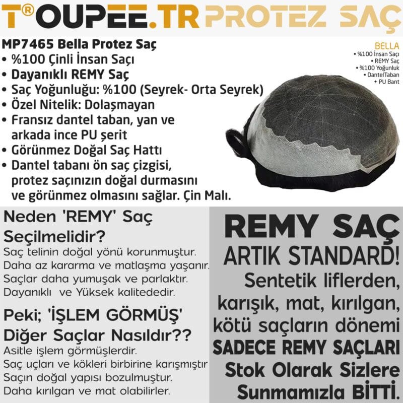 Bella TOUPEE.TR Protez Saç Detaylar
