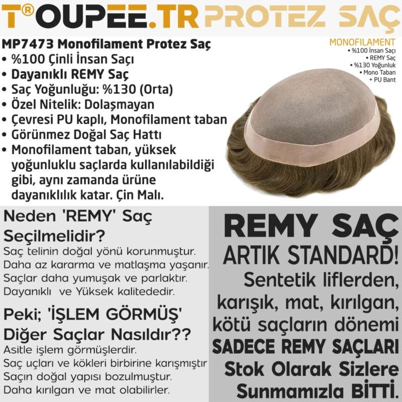 Monofilament TOUPEE.TR Protez Saç Detaylar