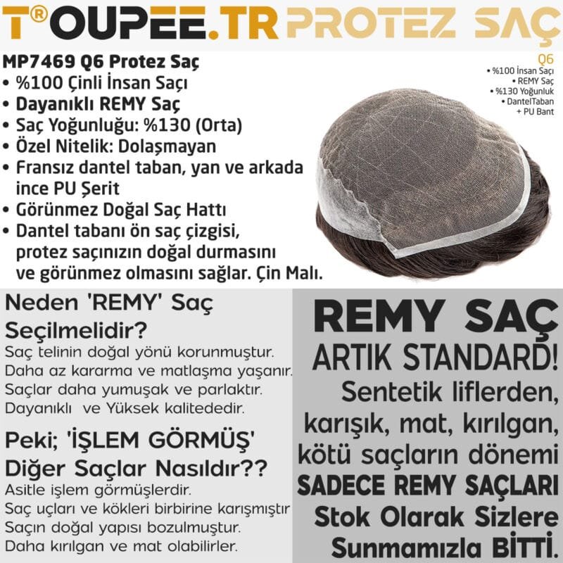 Q6 TOUPEE.TR Protez Saç Detaylar